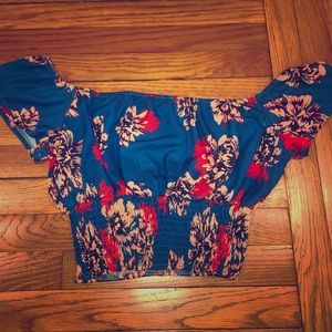 off the shoulder crop top